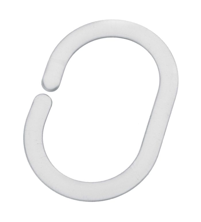 Blue Canyon shower curtain hooks, pack of 12, clear