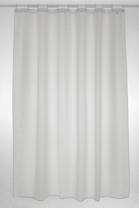 Blue Canyon SC300WH plain white polyester shower curtain, 180x180cm