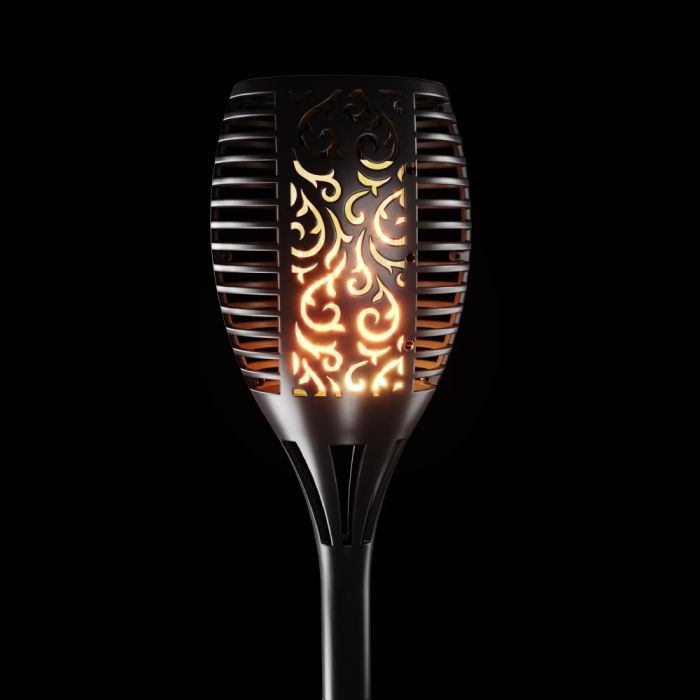 The Solar Centre TrueFlame USB Solar Torch Light with flickering flame effect