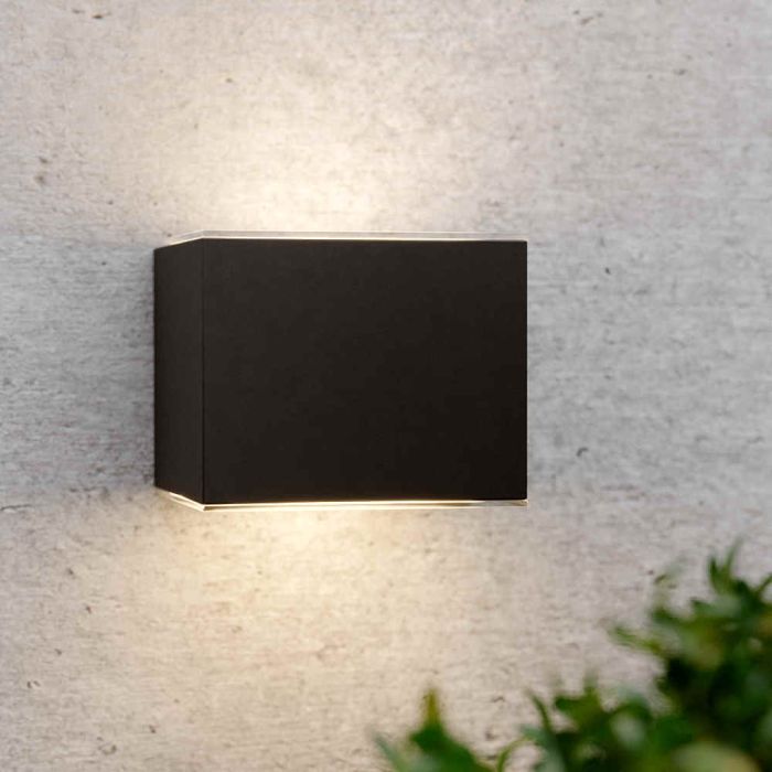 The Solar Centre Avon Up & Down Solar Wall Light in anthracite grey