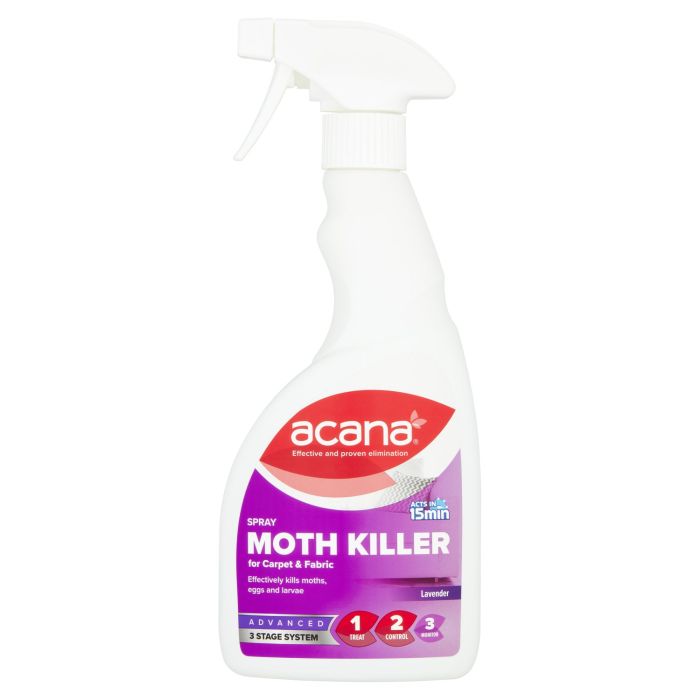 Acana Moth Killer Spray for Carpet & Fabric - Lavender - 500ml
