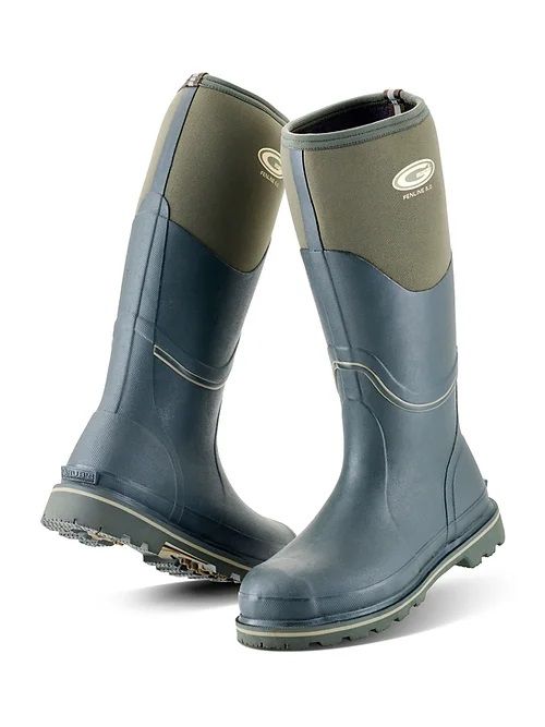 Grubs Fenline 5.0 Wellington Boots - Moss Green - Size 9