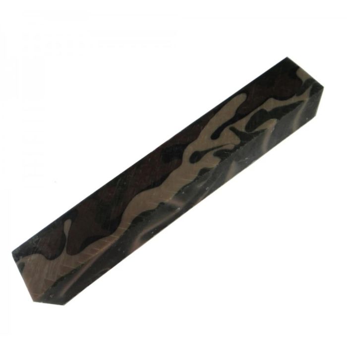 Charnwood AB01 acrylic pen blank in brown and beige camo, 20mm by 20mm by 130mm