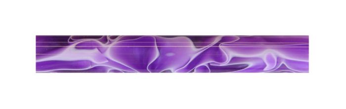 Charnwood AR03 19mm x 130mm acrylic pen blank in dark orchid with white swirl