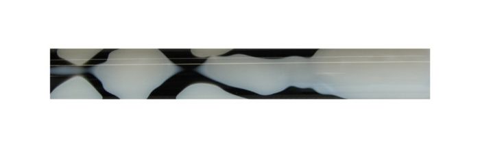 Charnwood AR04 Acrylic Pen Blank 19mm diameter 130mm length in white with black swirl