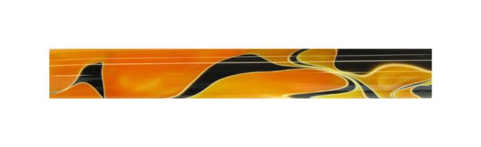 Charnwood AR05 Acrylic Pen Blank in Orange with Black and White Swirl