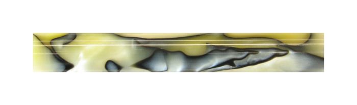 Charnwood AR10 Acrylic Pen Blank, 19mm diameter, 130mm length, round profile in yellow with black swirl