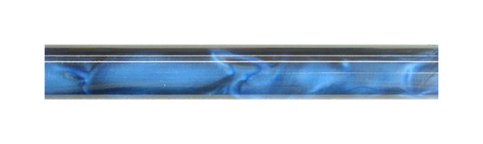 Charnwood AR16 acrylic pen blank in indigo blue with black swirl, 19mm diameter