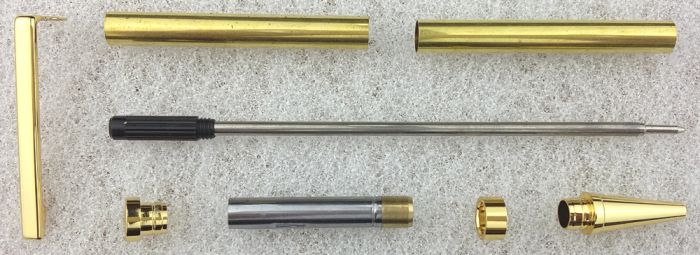 Charnwood PEN7GO 7mm Slimline Twist Pen Kit in Gold