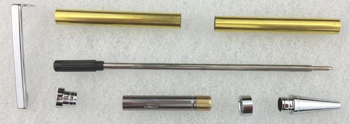 Charnwood PEN7CH 7mm Slimline Twist Pen Kit with Chrome finish