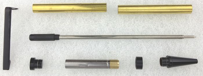 Charnwood PEN7BC 7mm Slimline Twist Pen Kit in Black Chrome