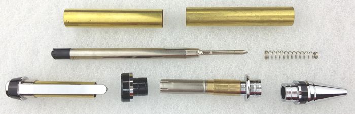 Charnwood PENCCH Cigar Pen Kit in Chrome and Black