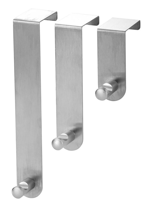 Blue Canyon HK8208 stainless steel overdoor hook set of 3