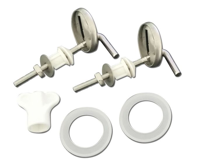 Blue Canyon TS-100 Stainless Steel Replacement Toilet Seat Hinge Set in Chrome