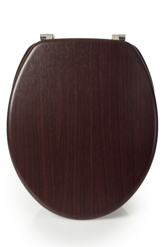 Blue Canyon MDF Toilet Seat with SS Hinge in Mahogany