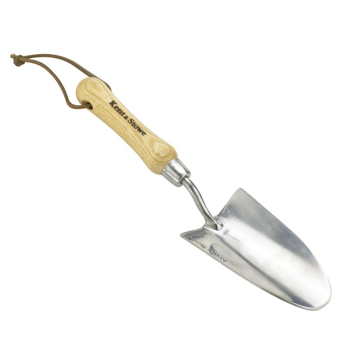 Kent & Stowe 70100077 Stainless Steel Hand Trowel with ash wood handle and 320mm length