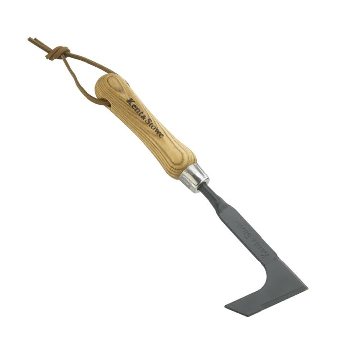 Kent & Stowe Carbon Steel Hand Weeding Knife FSC 285mm with carbon steel blade and ash wood handle