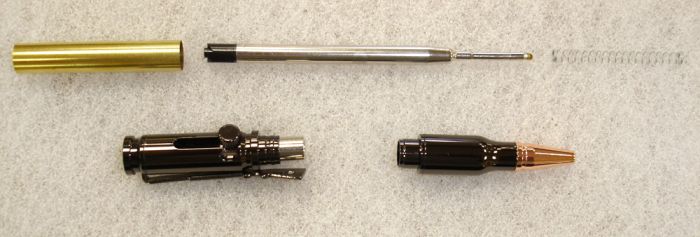 Charnwood Lock n Load Bullet Pen in Gun Metal, 135mm long