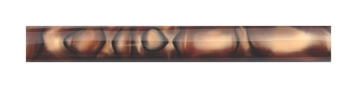 Charnwood AR21 acrylic pen blank in coffee with black swirl, 19mm diameter by 130mm length