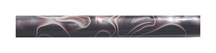 Charnwood AR24 acrylic pen blank in coffee with pink swirl measuring 19mm diameter by 130mm