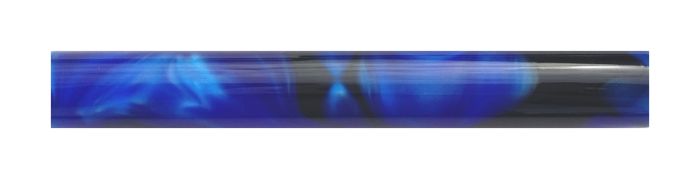 Charnwood AR26 acrylic pen blank, 19mm by 130mm, dark blue with black and pearl swirl