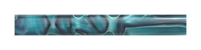 Charnwood AR28 Acrylic Pen Blank 19mm diameter 130mm long in dark turquoise with white and black swirl