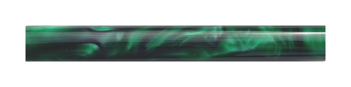 Charnwood AR30 acrylic pen blank, 19mm by 130mm, dark green with black swirl