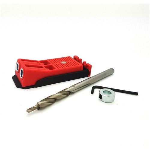 Woodfox WF-MP2H4 Twin Pocket Hole Jig for 13mm to 38mm timber with drill bit, depth stop and hex key