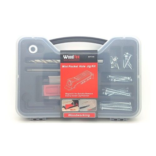 Woodfox WF-MP1HK Single Pocket Hole Jig Kit for 13mm to 38mm timber in fitted storage case