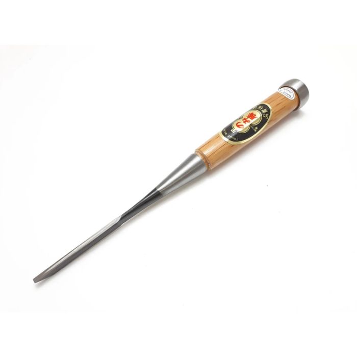 Asahi NK-13 3mm Shirogami Nomi Japanese chisel with red oak handle