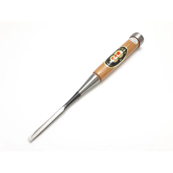 Asahi NK-16 6mm Japanese laminated Shirogami nomi chisel with red oak handle