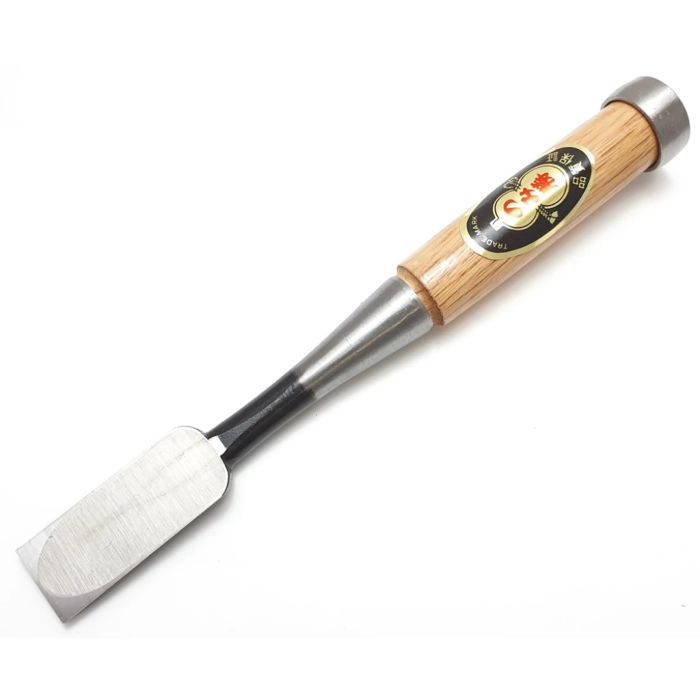Asahi NK-124 24mm Shirogami Nomi Chisel with red oak handle
