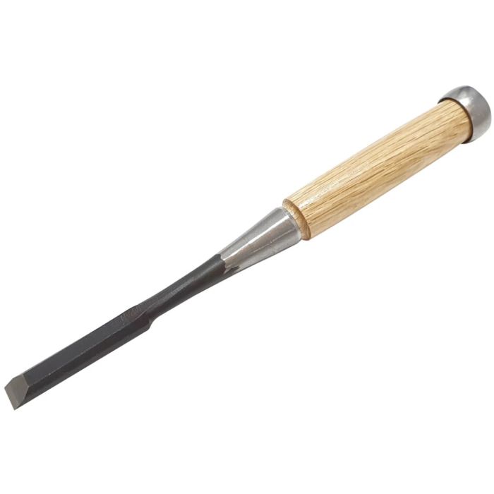 Asahi DK-312 12mm Japanese laminated SK5 high carbon steel bench chisel with white oak handle