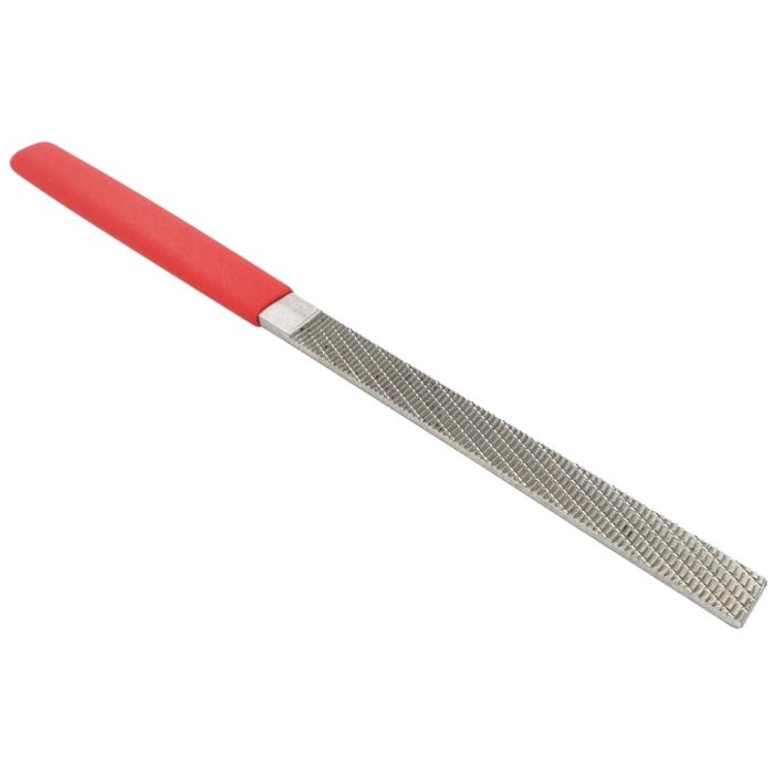 Iwasaki CP-20N Japanese Chemically Polished Flat Needle File, 200mm x 10mm with red tang