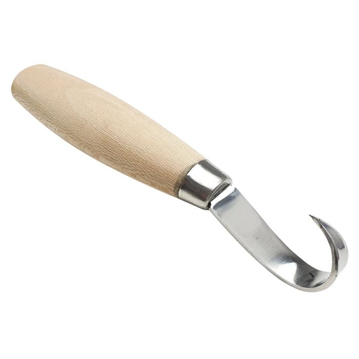 Beber Beber Single Edged Hook Knife Right Hand 1095 high carbon steel blade and beech handle