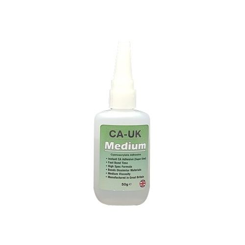 CA-UK CA024 Medium Cyanoacrylate Instant Adhesive 50g bottle