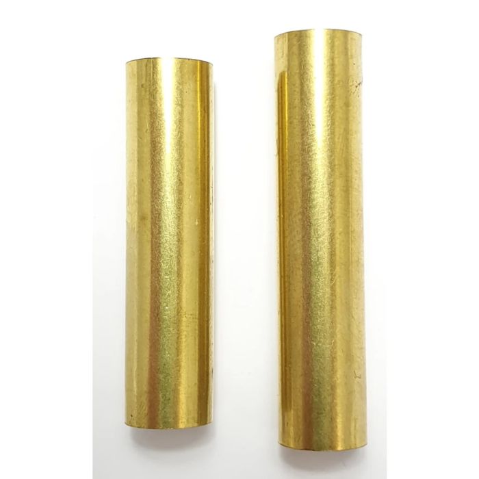 Charnwood Pirate Skull Twist Pen Tubes upper and lower set in brass