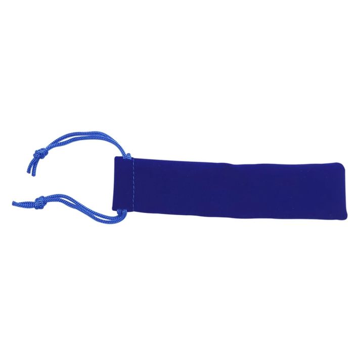 Charnwood VP2 blue velvet drawstring pen pouch, pack of 5
