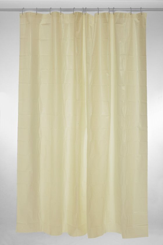 Blue Canyon SC205CR Plain PEVA Shower Curtain - Cream - 180 x 180cm