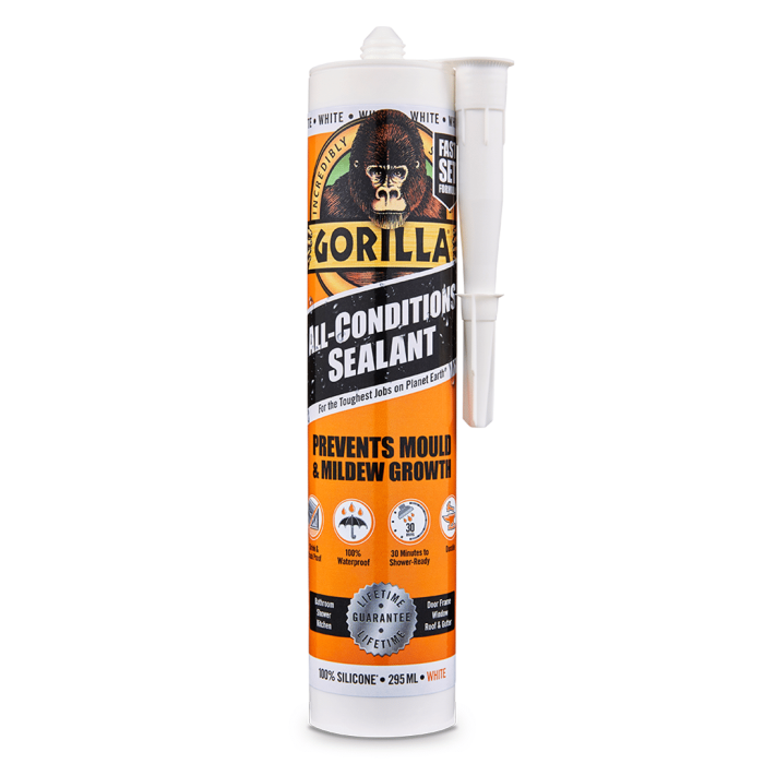 Gorilla All-Condition Sealant in white, 295ml tube