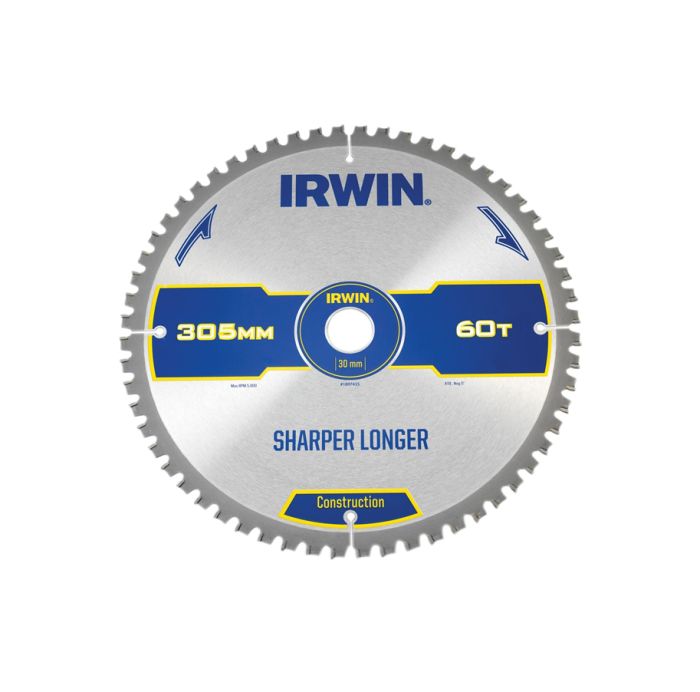 Irwin IRW1897435 305mm x 30mm 60T Construction Circular Saw Blade