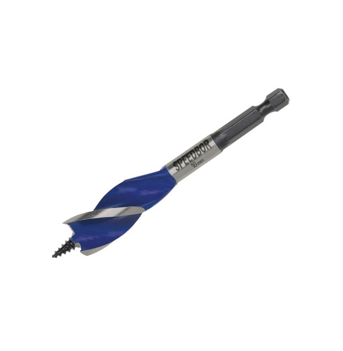 Irwin IRW1921991 6X Blue Groove Stubby Wood Bit - 16mm x 4\"