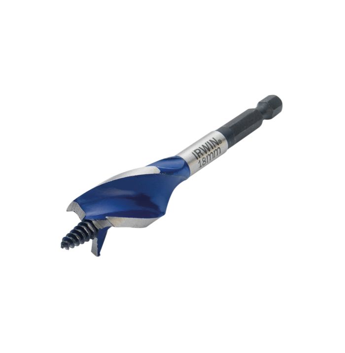 Irwin IRW1921992 6X Blue Groove Stubby Wood Bit, 18mm by 4 inches