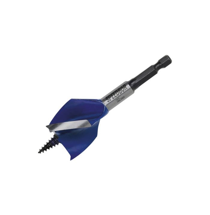 Irwin IRW1921997 6X Blue Groove Stubby Wood Bit, 32mm x 4in