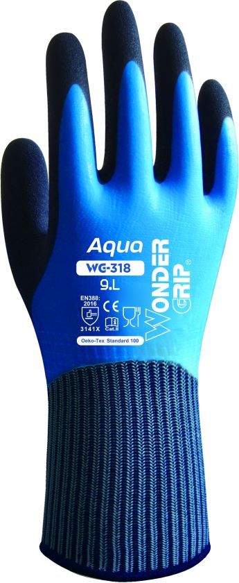 Wonder Grip WG-318 Aqua Gloves - L waterproof work gloves