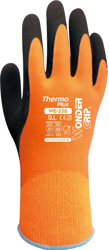 Wonder Grip WG-338 Thermo Plus Gloves XL high-visibility orange