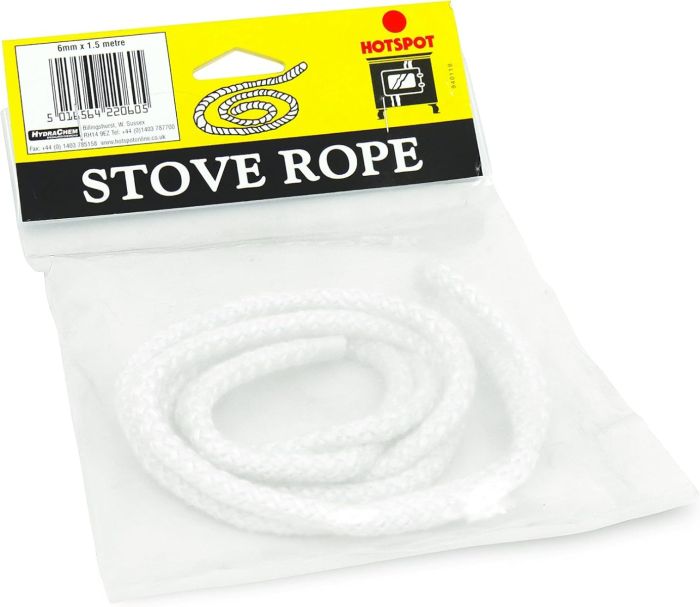 Hotspot Stove Rope 6mm x 1.5m replacement stove door seal