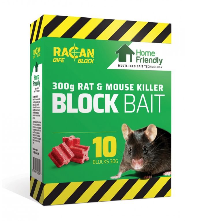 Racan R8911 Dife Block pest control rodent bait, 10 x 30g blocks