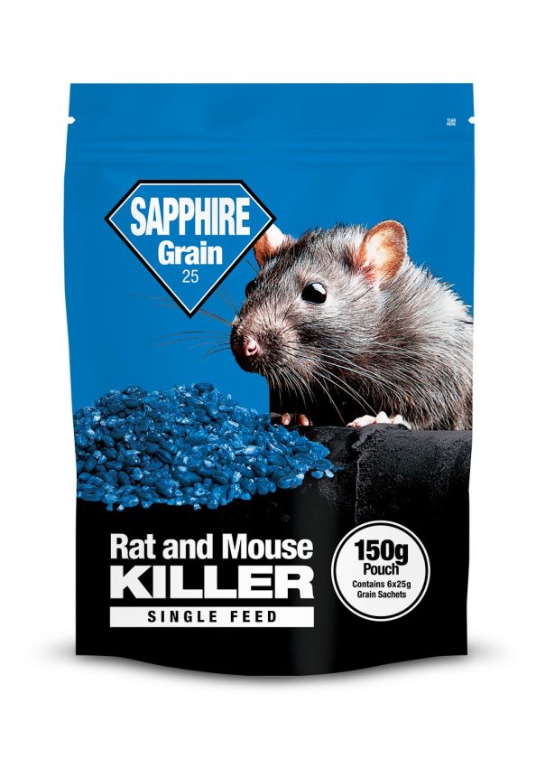 Lodi SGRCPK Sapphire Grain 25 150g Pouch rodent control bait