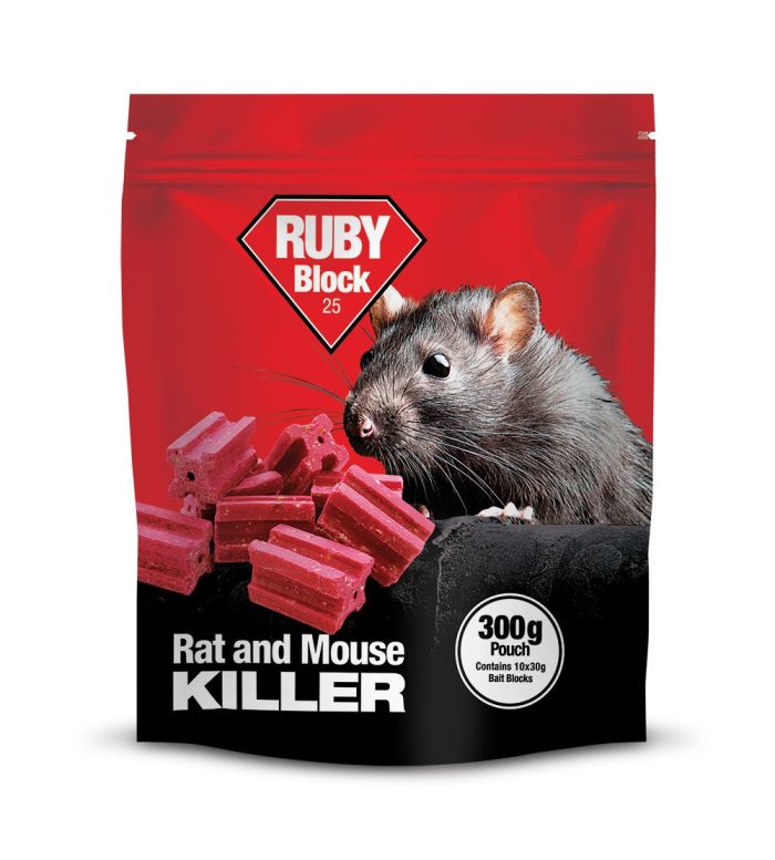 Lodi Ruby Blocks 25 300g Pouch Rodent Control